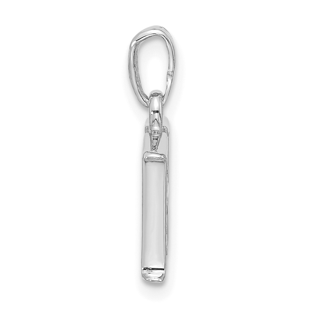 14K White Gold Diamond Letter H Initial Pendant (YC1541WH)