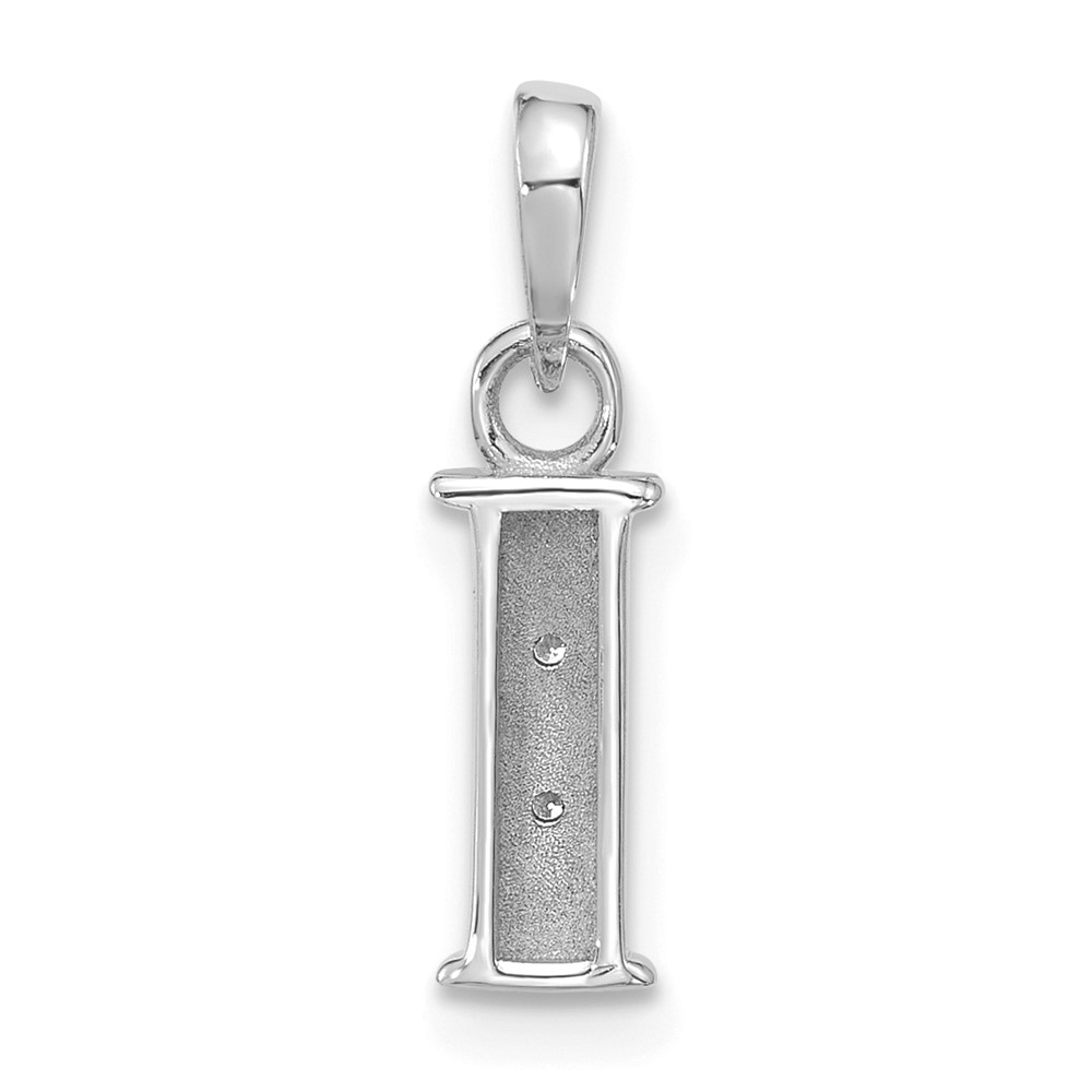 14K White Gold Diamond Letter I Initial Pendant (YC1541WI)