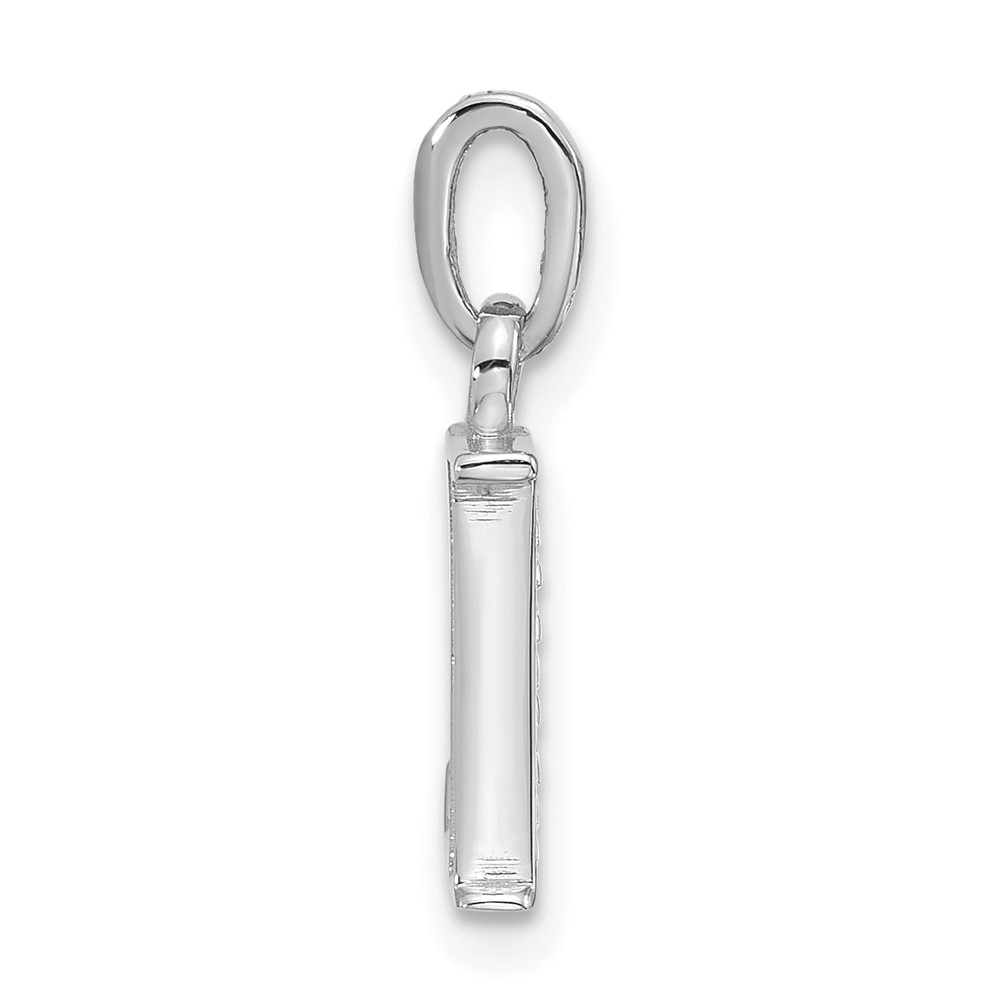 14K White Gold Diamond Letter L Initial Pendant (YC1541WL)