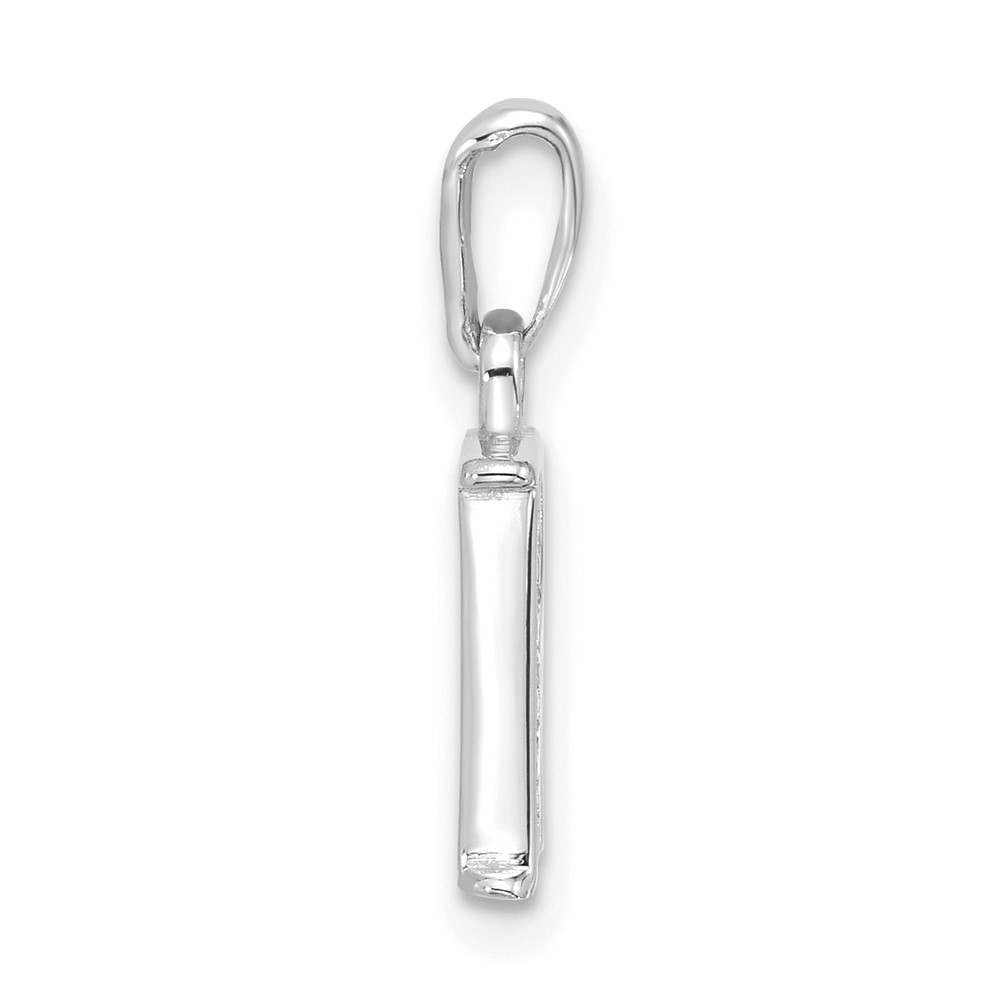 14K White Gold Diamond Letter R Initial Pendant (YC1541WR)