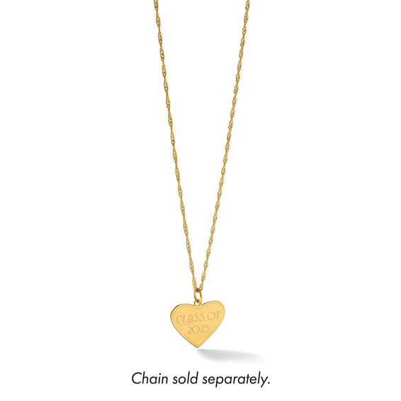 14k Polished Class of 2025 Heart Charm