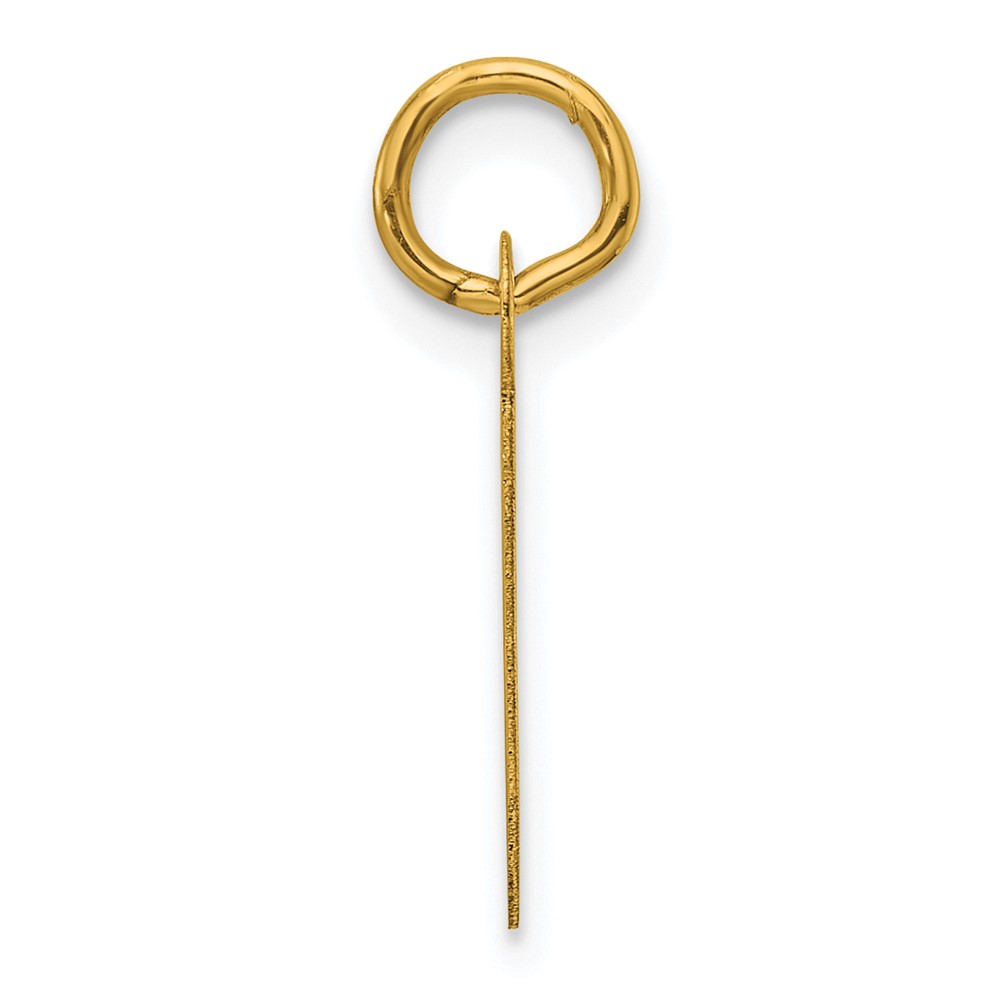 14K  Slanted Block Letter J Initial Charm (YC1552J)