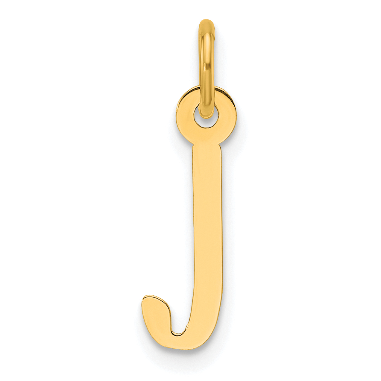 14K  Slanted Block Letter J Initial Charm (YC1552J)
