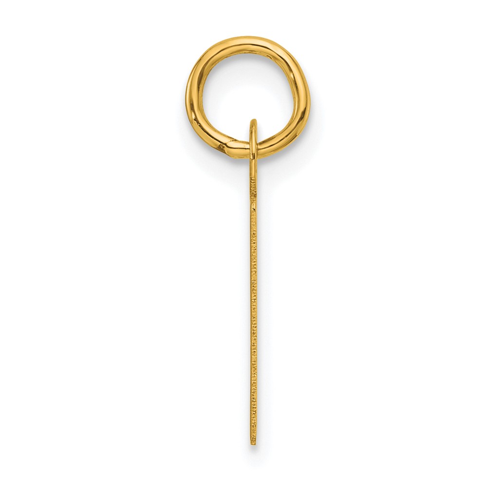 14K  Slanted Block Letter P Initial Charm (YC1552P)