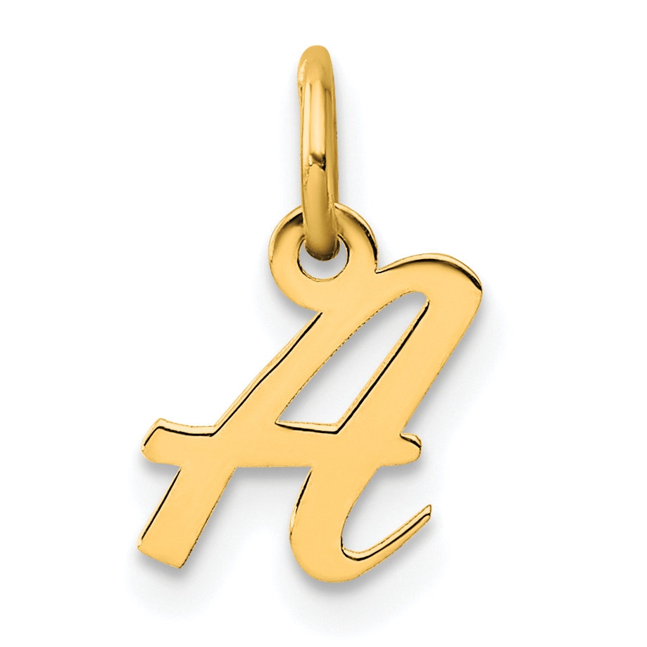 14K Small Script Letter A Initial Charm (YC1553A)