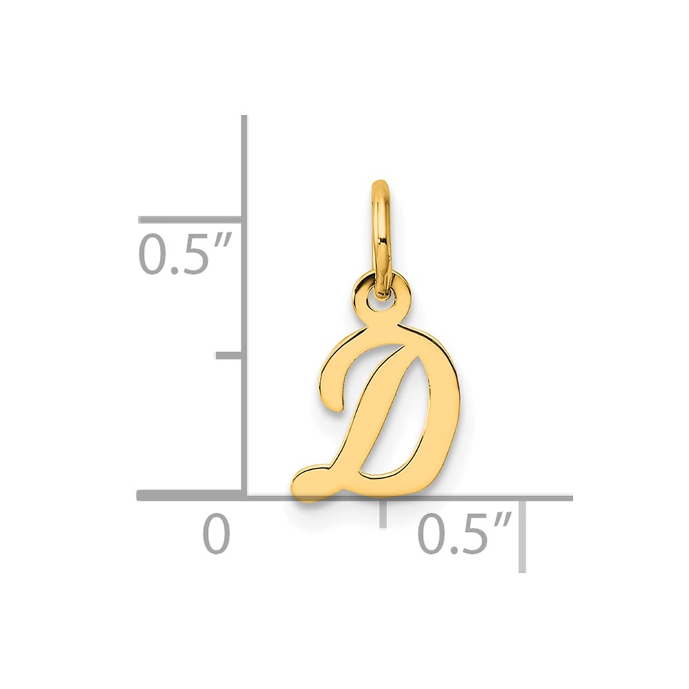 14K Small Script Letter D Initial Charm (YC1553D)