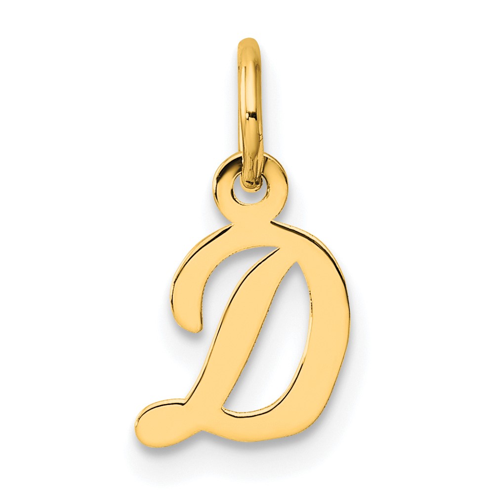 14K Small Script Letter D Initial Charm (YC1553D)