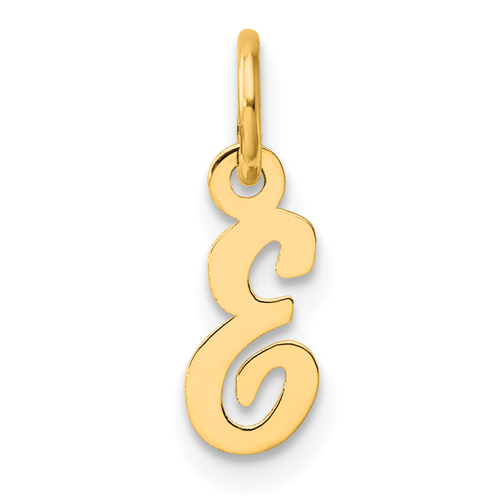 14K Small Script Letter E Initial Charm (YC1553E)