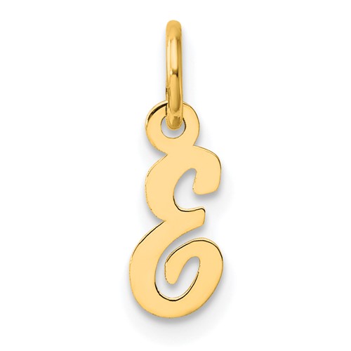 14K Small Script Letter E Initial Charm