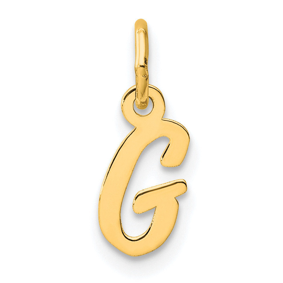 14K Small Script Letter G Initial Charm (YC1553G)