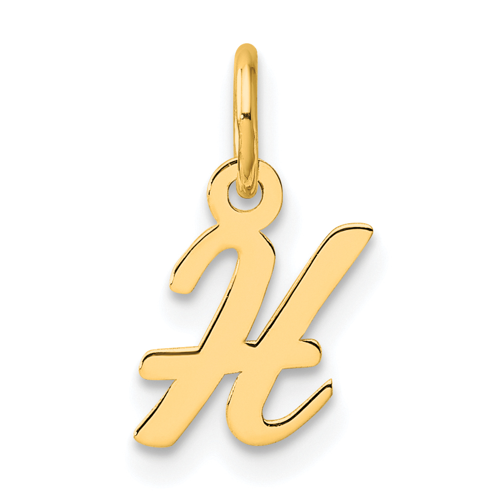 14K Small Script Letter H Initial Charm (YC1553H)