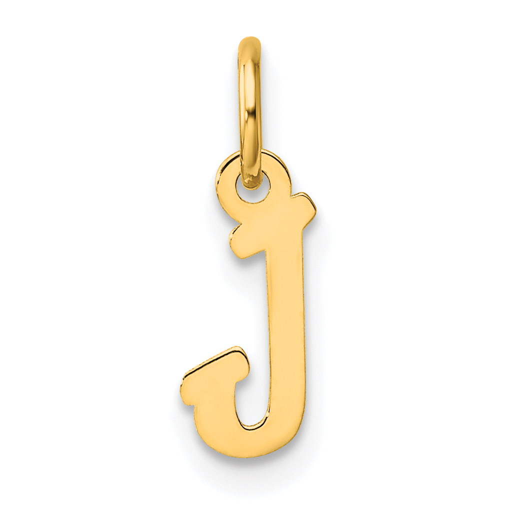 14K Small Script Letter J Initial Charm (YC1553J)