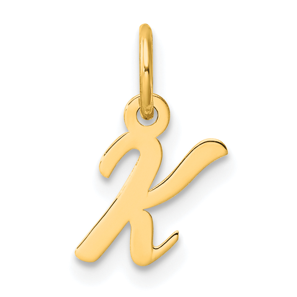 14K Small Script Letter K Initial Charm (YC1553K)