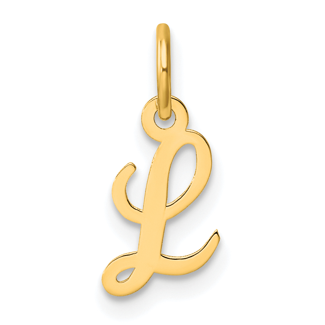 14K Small Script Letter L Initial Charm (YC1553L)