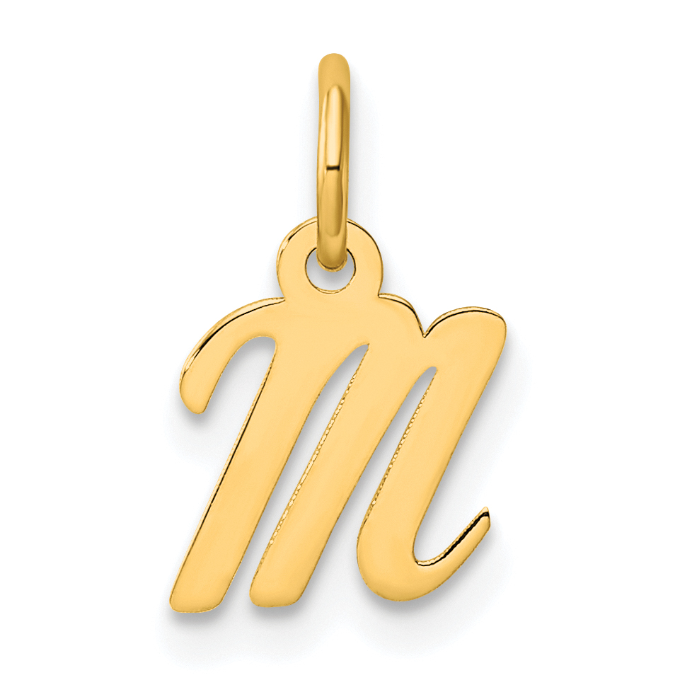 14K Small Script Letter M Initial Charm (YC1553M)