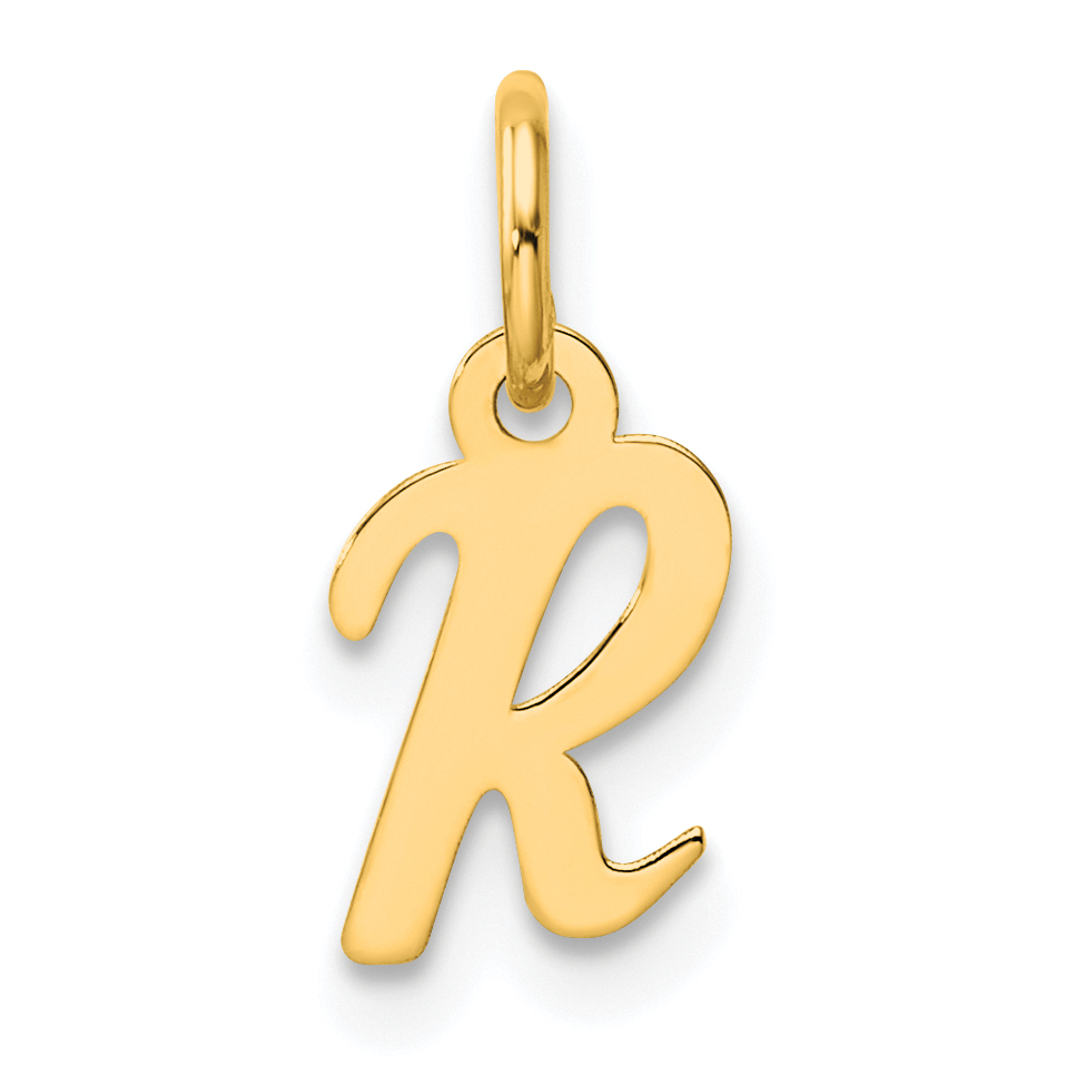 14K Small Script Letter R Initial Charm (YC1553R)