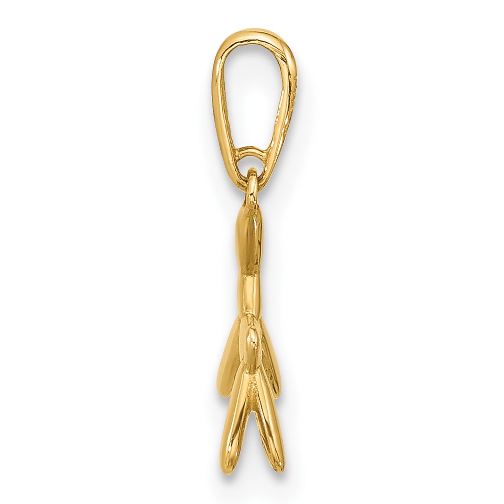 14K Polished 3D Balloon Puppy Pendant Charm (YC1588)