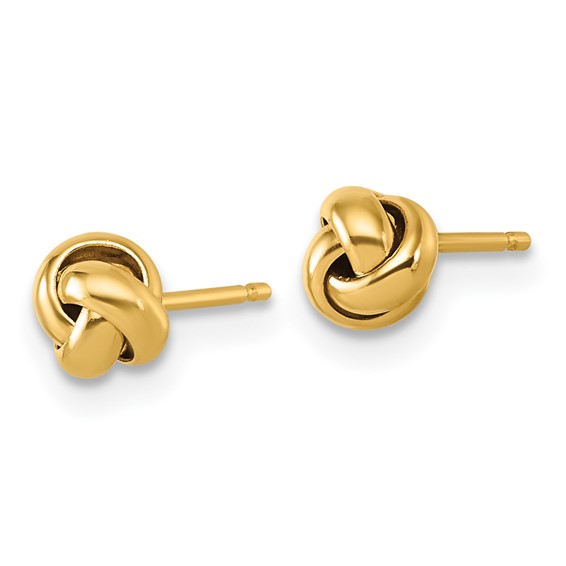 14K Polished Love Knot Post Earrings