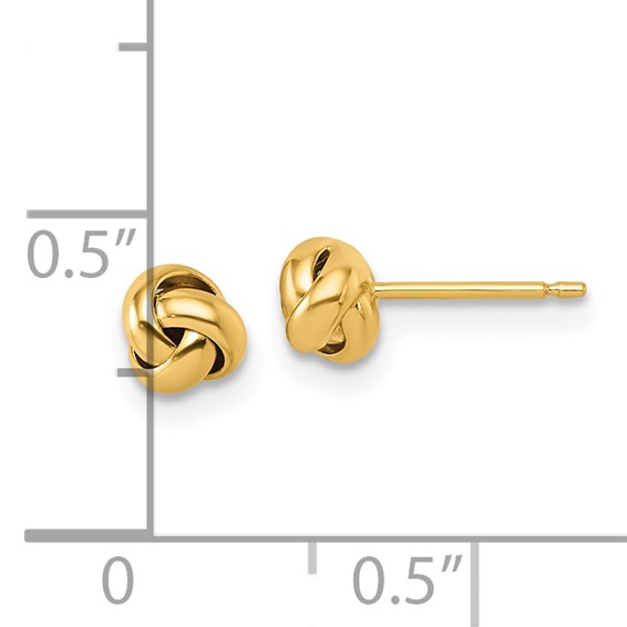 14K Polished Love Knot Post Earrings