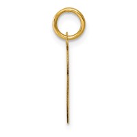 14K Yellow Gold Script Letter E Initial Charm view 2