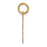 14K Yellow Gold Script Letter F Initial Charm view 2