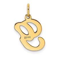 14K Yellow Gold Script Letter G Initial Charm view 3