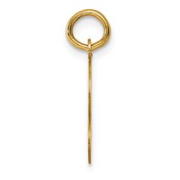 14K Yellow Gold Script Letter I Initial Charm view 2
