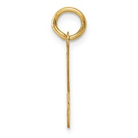 14K Yellow Gold Script Letter L Initial Charm view 2