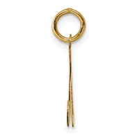 14K Yellow Gold Script Letter M Initial Charm view 2