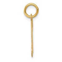 14K Yellow Gold Script Letter N Initial Charm view 2