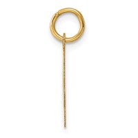 14K Yellow Gold Script Letter O Initial Charm view 2