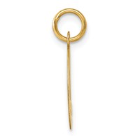 14K Yellow Gold Script Letter Q Initial Charm view 2