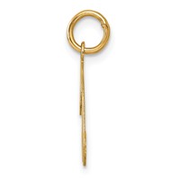 14K Yellow Gold Script Letter R Initial Charm view 2