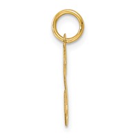 14K Yellow Gold Script Letter S Initial Charm view 2