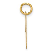 14K Yellow Gold Script Letter T Initial Charm view 2