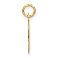 14K Yellow Gold Script Letter U Initial Charm view 2