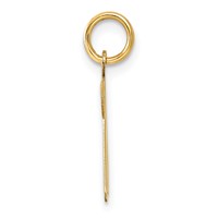 14K Yellow Gold Script Letter W Initial Charm view 2