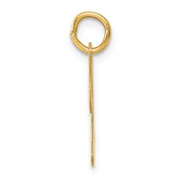 14K Yellow Gold Script Letter X Initial Charm view 2