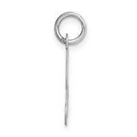 14KW White Gold Script Letter B Initial Charm view 2