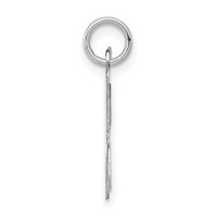 14K White Gold Script Letter H Initial Charm view 2