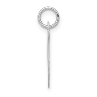 14KW White Gold Script Letter I Initial Charm view 2