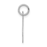 14K White Gold Script Letter J Initial Charm view 2
