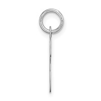 14K White Gold Script Letter K Initial Charm view 2
