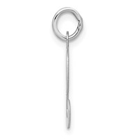 14KW White Gold Script Letter L Initial Charm view 2
