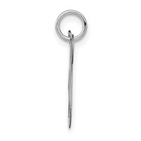 14K White Gold Script Letter N Initial Charm view 2