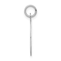 14K White Gold Script Letter O Initial Charm view 2