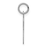 14K White Gold Script Letter P Initial Charm view 2