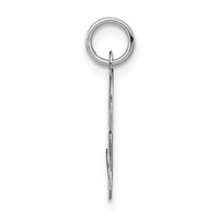 14K White Gold Script Letter R Initial Charm view 2