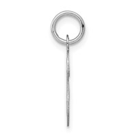 14KW White Gold Script Letter S Initial Charm view 2