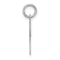 14KW White Gold Script Letter T Initial Charm view 2